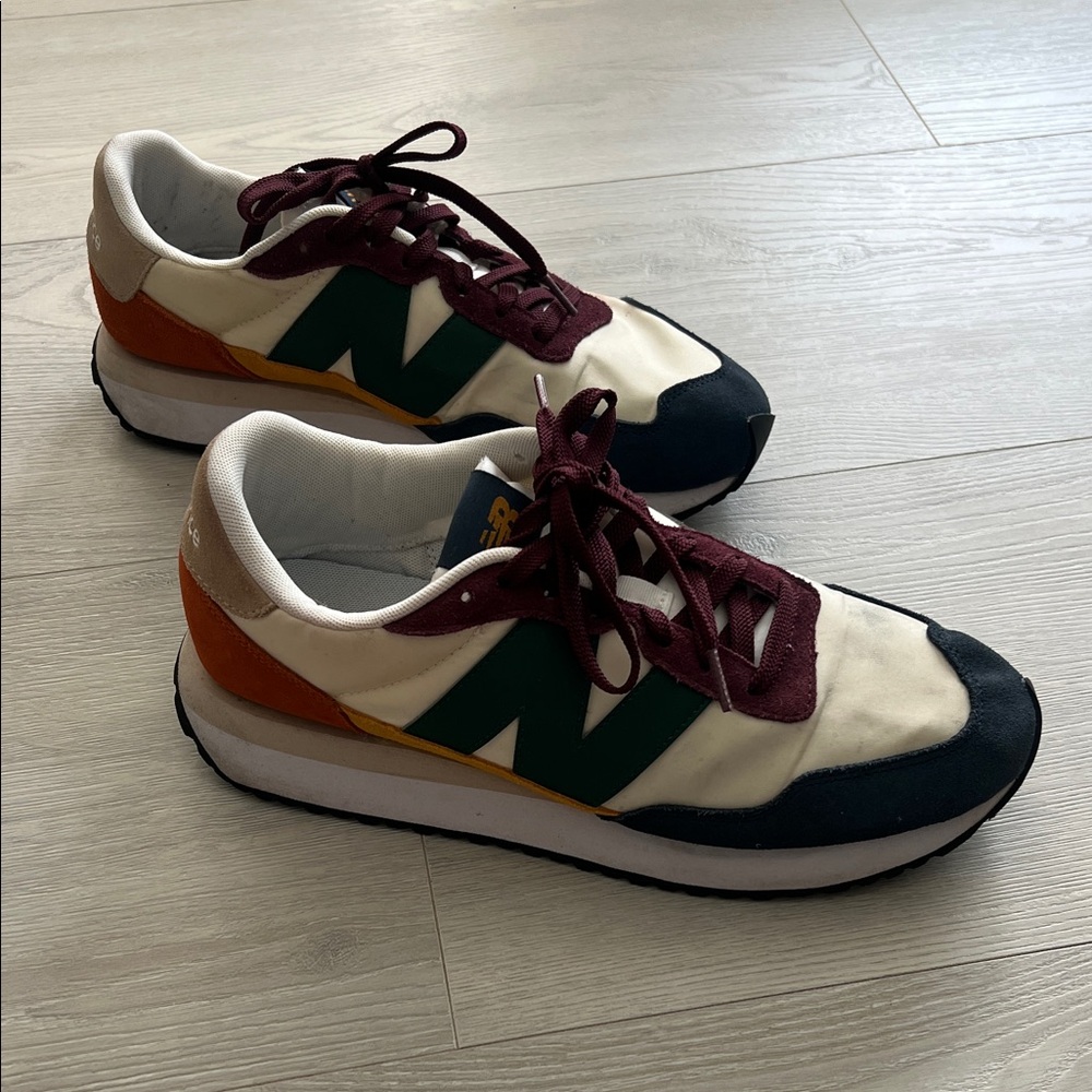 New Balance Multicolor Sneakers - White, Green, Burgundy, Orange